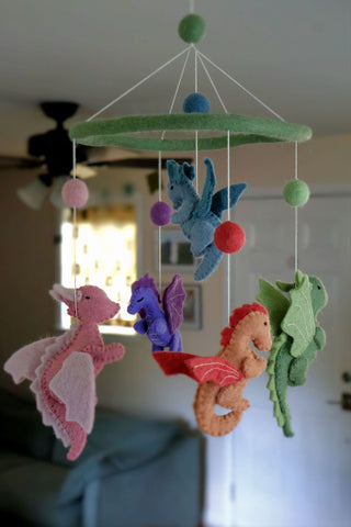 Felt Mobile - Flying Dragons