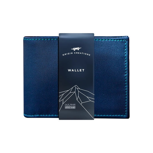 Bifold Leather Wallet - Deep Ocean