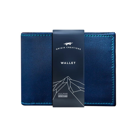 Bifold Leather Wallet - Deep Ocean