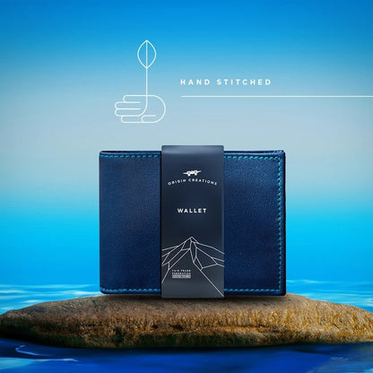 Bifold Leather Wallet - Deep Ocean