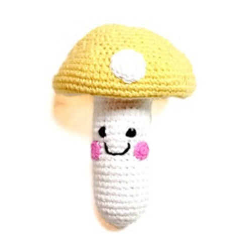 Mushroom Rattle - Yellow