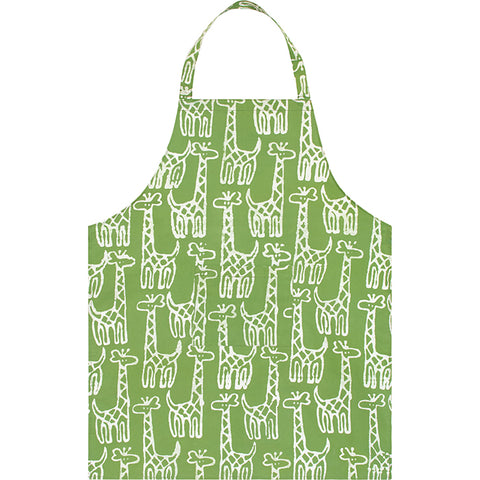 Adult Batiked Apron - Olive Giraffe