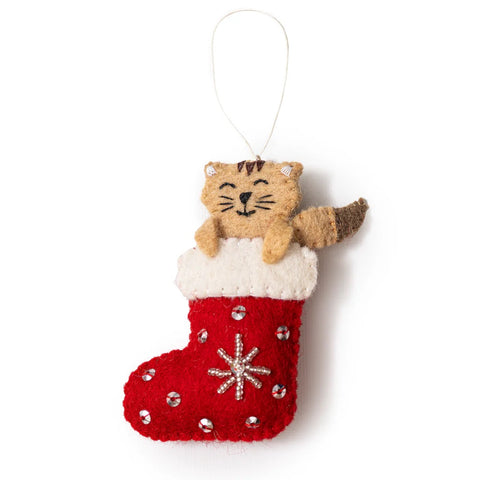 Felt Cat Stocking Ornament