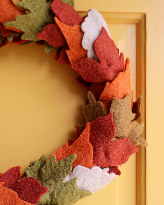 Felt Maple Leaf Wreath*