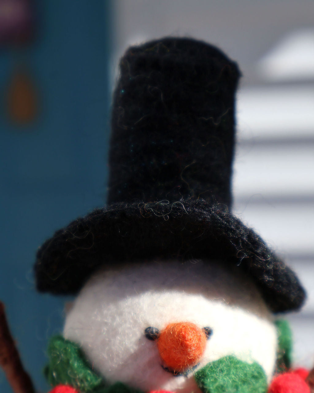 Felt Snowman W/ Holly Scarf