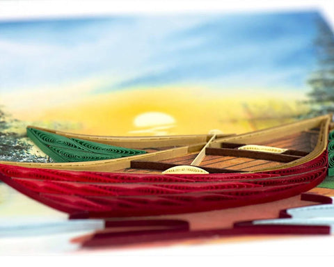 Quilled River Canoes Card