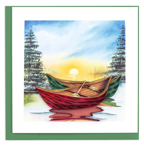 Quilled River Canoes Card