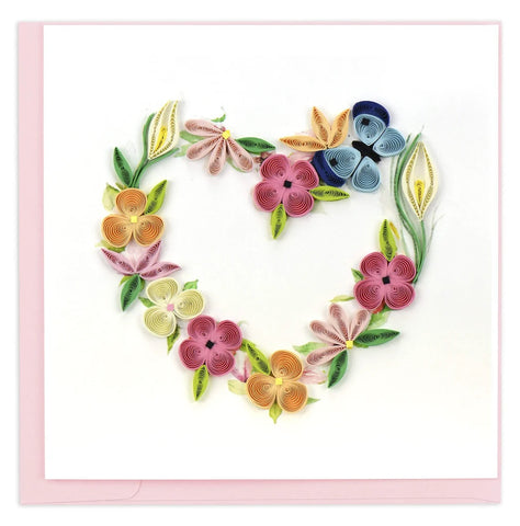 Quilled Floral Heart Card