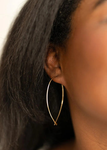 Wishbone Hoop Earrings