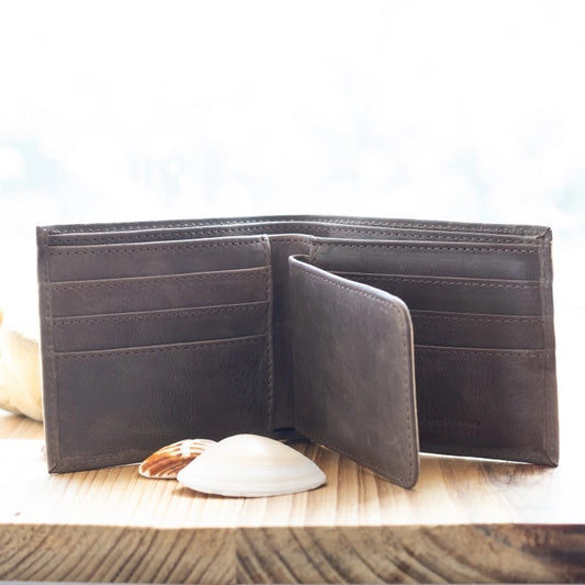 Bifold Leather Wallet - Italian Mocha