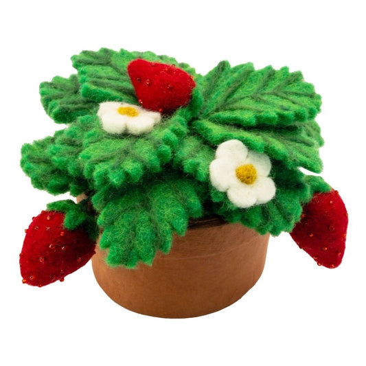 Strawberry Felt Potted Plant