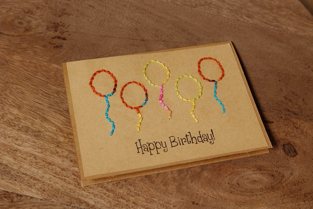 Happy Birthday Balloons Greeting Card