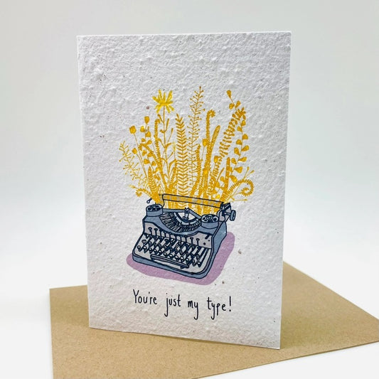 "Just My Type" Growing Paper Card