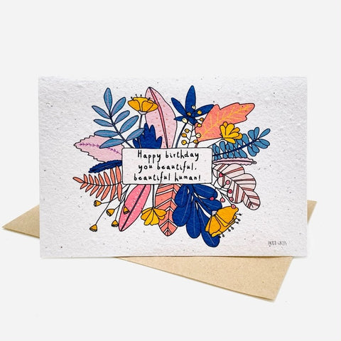 Beautiful Human Growing Paper Card