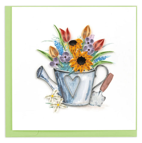 Quilled Garden Watering Can Card