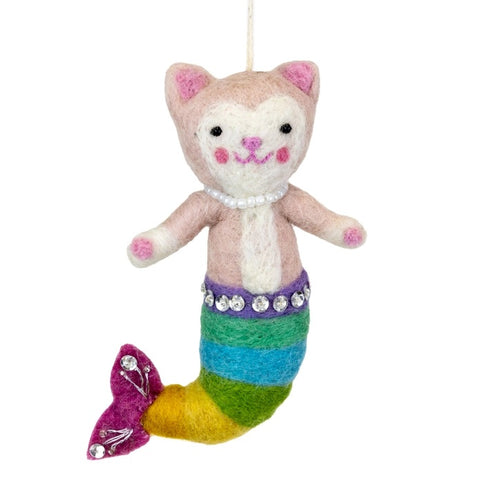 Rainbow Purrmaid Ornament