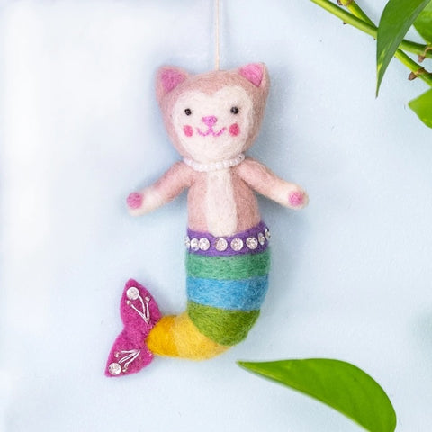 Rainbow Purrmaid Ornament