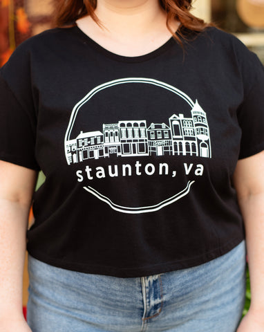 Staunton Ladies Crop Tee - Black