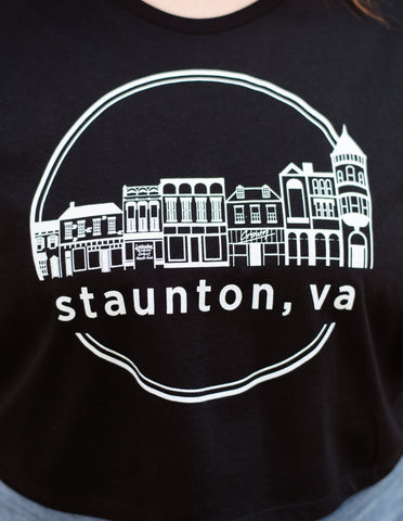 Staunton Ladies Crop Tee - Black