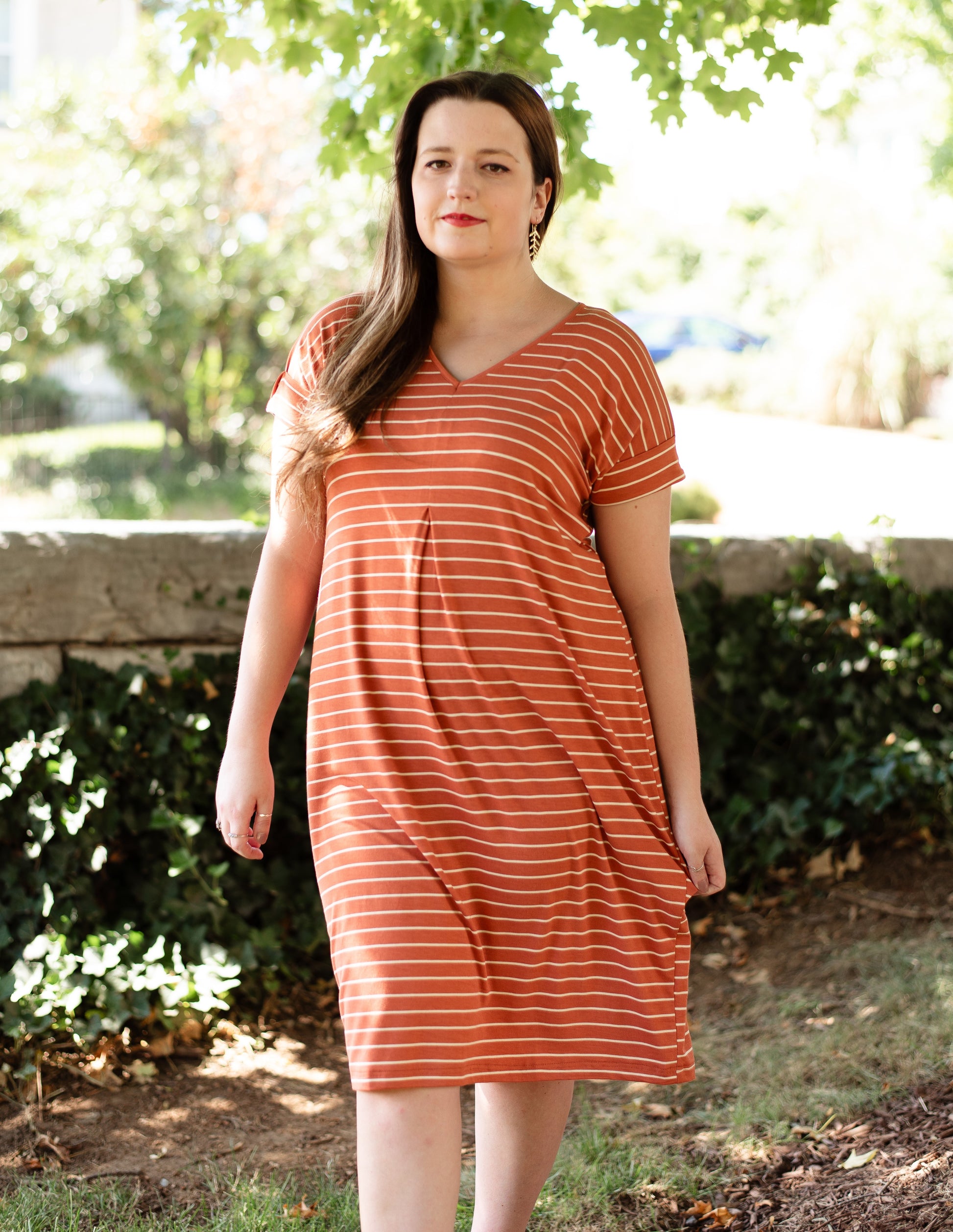 Brick Slub Dress