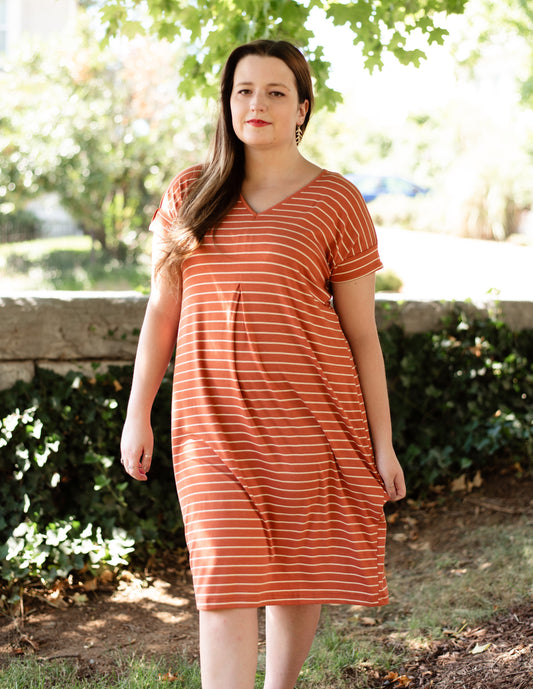 Brick Slub Dress