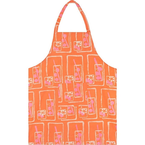 Adult Batiked Apron - Orange Mocktails