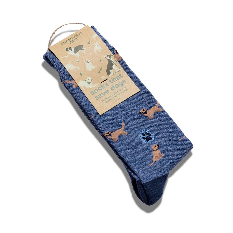 Dog Socks Small Blue Goldens