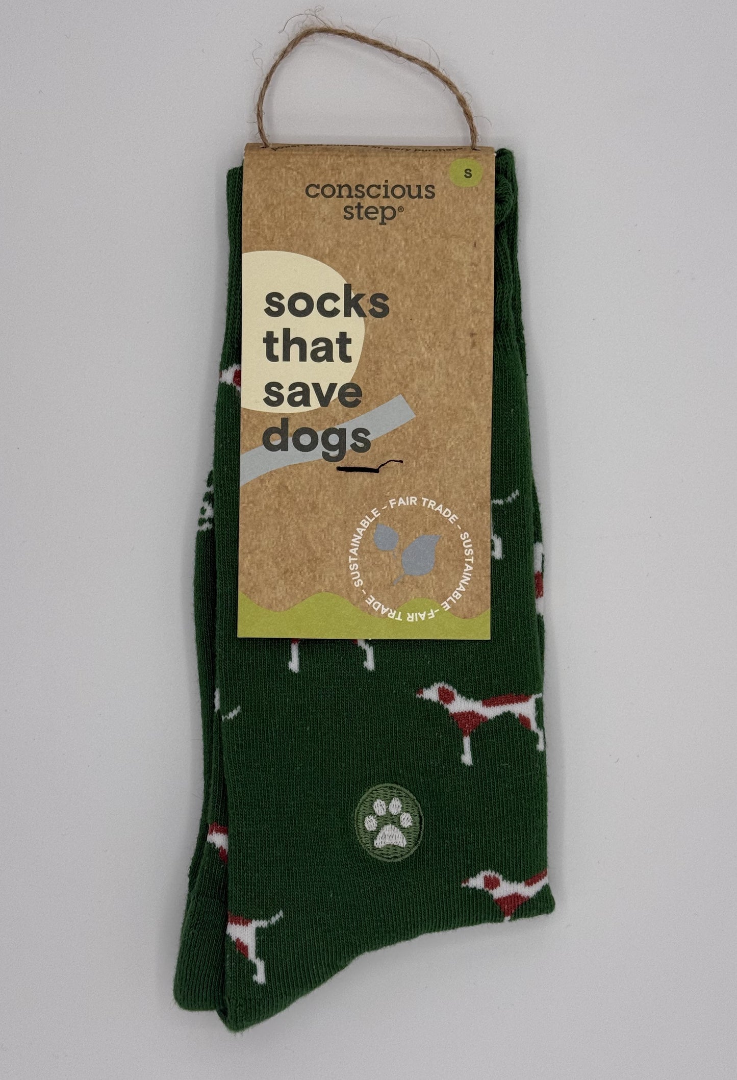 Dog Socks Small Green Dogs
