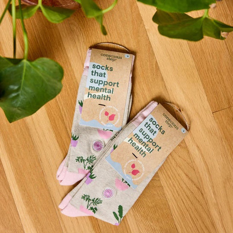 ~Mental Health Socks Medium Houseplants