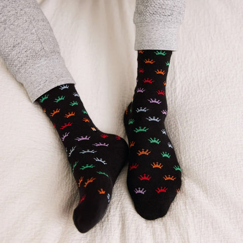 ~LGBTQ Socks Small Colorful Crowns