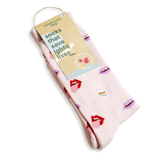 LGBTQ Socks Small Pink Lips