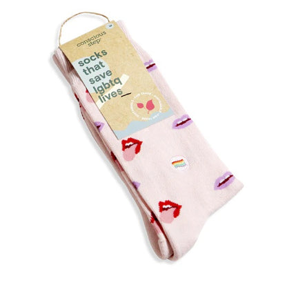 LGBTQ Socks Small Pink Lips