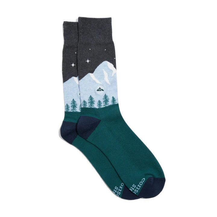 National Park Socks Medium Blue Mountain