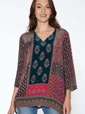 Ananda Tunic - Plum & Black