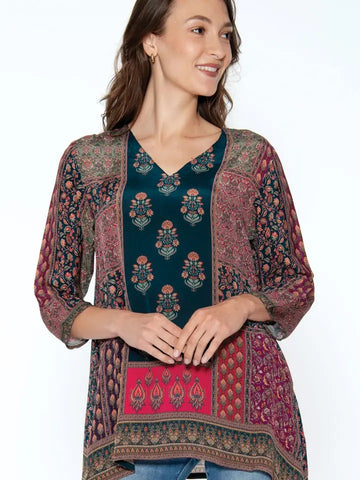 Ananda Tunic - Plum & Black