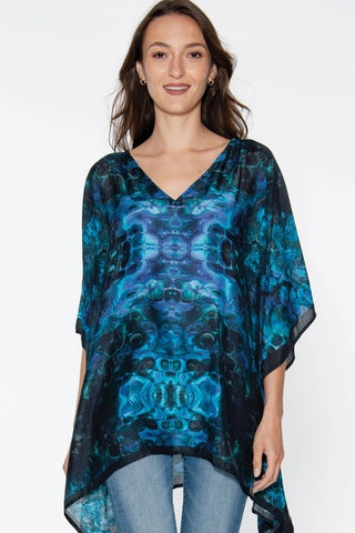 Shalini Top - Blue Abstract