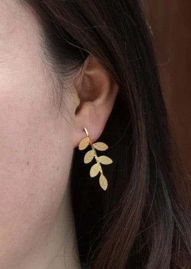 Flourish Vine Leaf Earrings