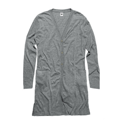 Triblend Rib Cardigan - Heather Grey