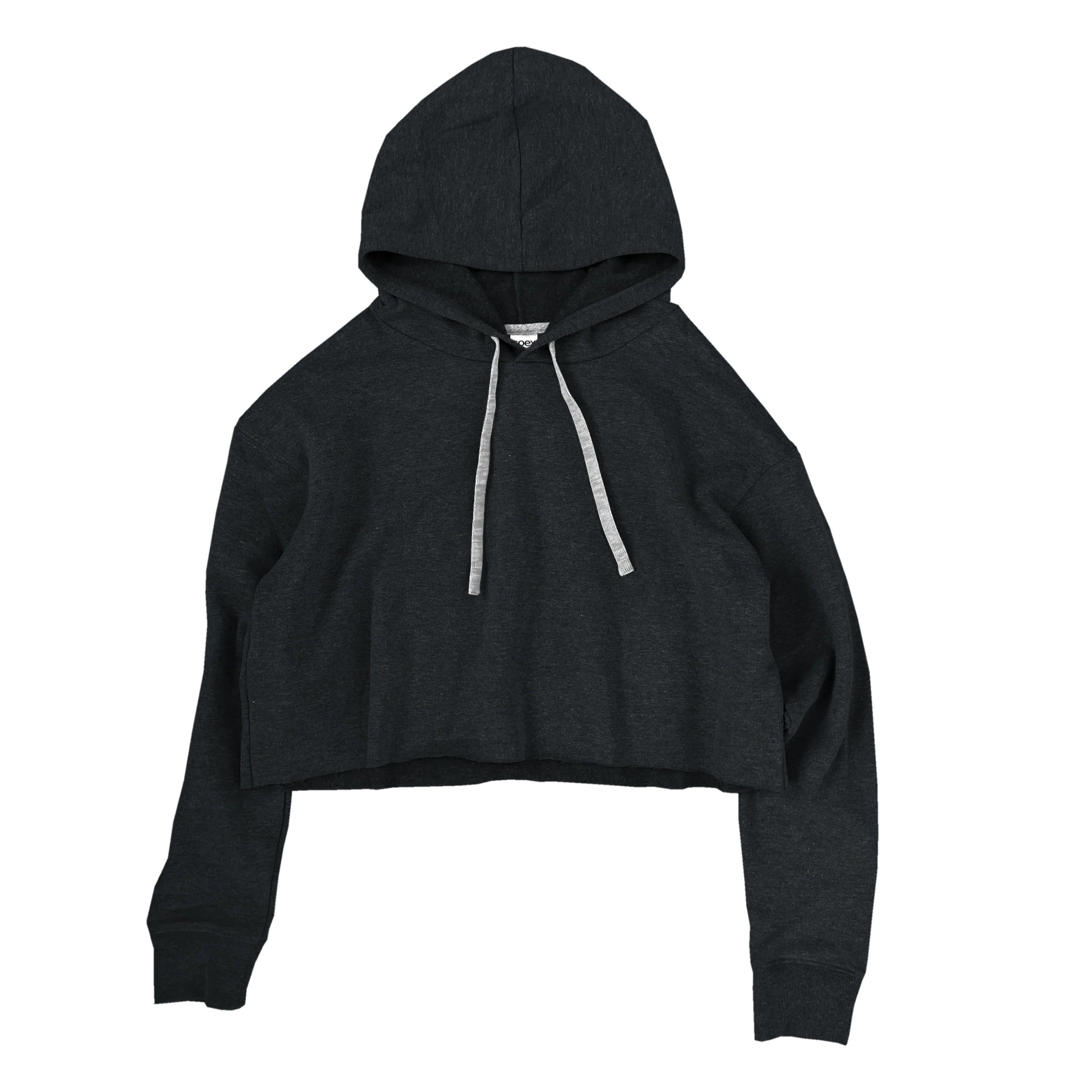 Ladies Cropped Hoodie - Charcoal