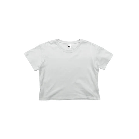 Ladies Crop Tee - White