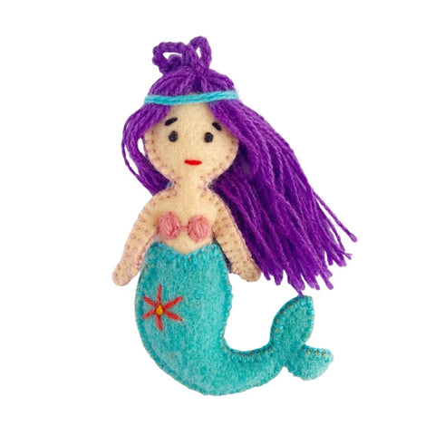 Embroidered Mermaid Ornament