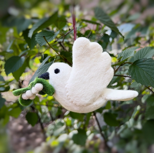 Dove with Olive Branch Ornament