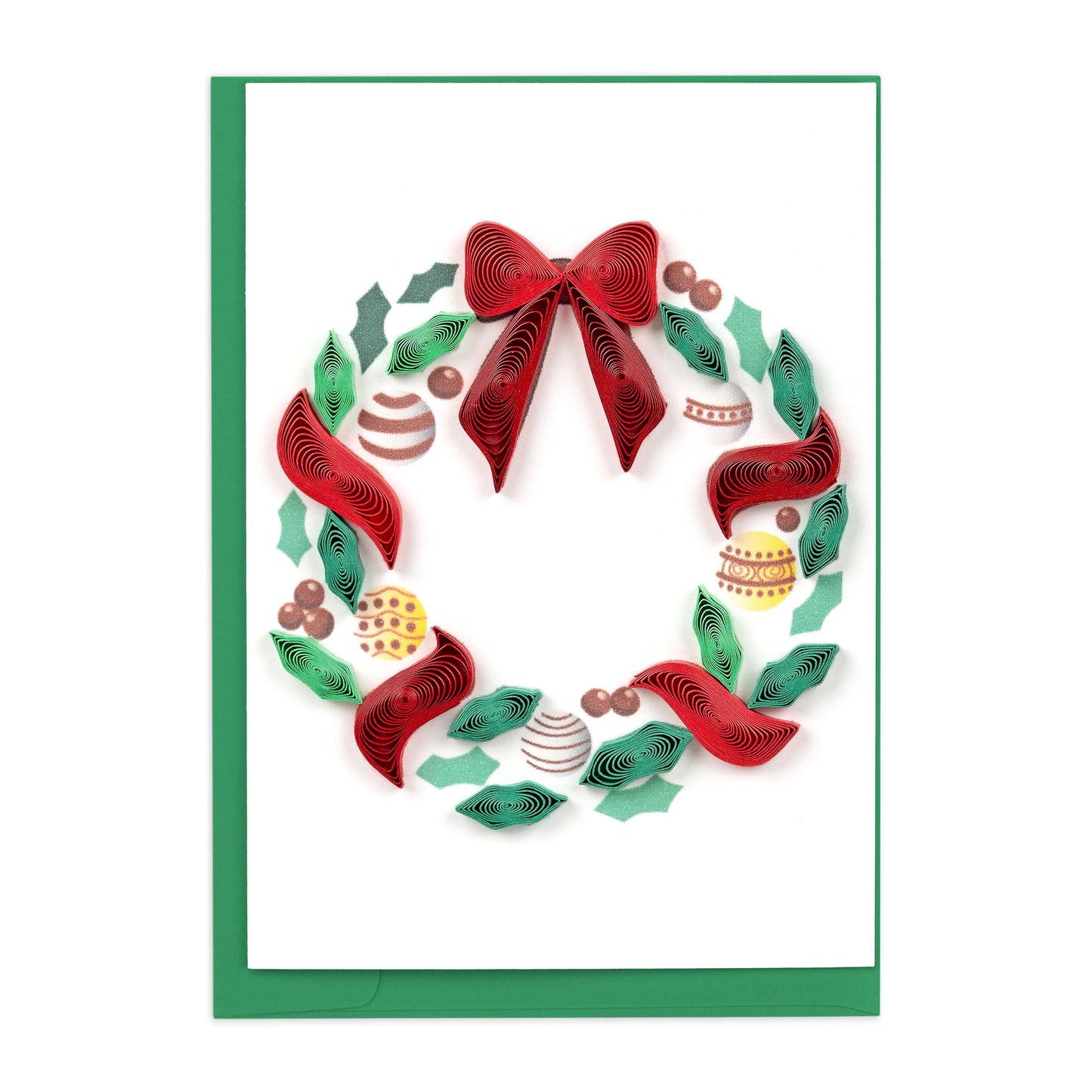 Holiday Wreath w/ Ornaments Gift Enclosure
