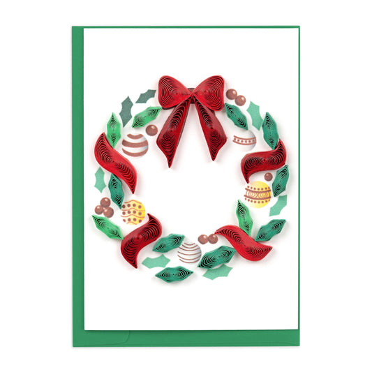 Holiday Wreath w/ Ornaments Gift Enclosure