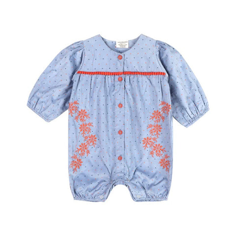 Floral Corduroy Bubble Romper