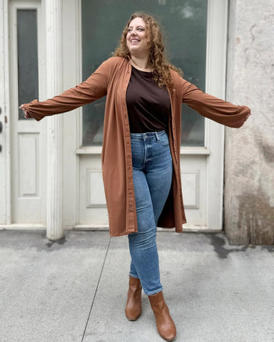 Joa Dress/Cardi - Cacao Brown