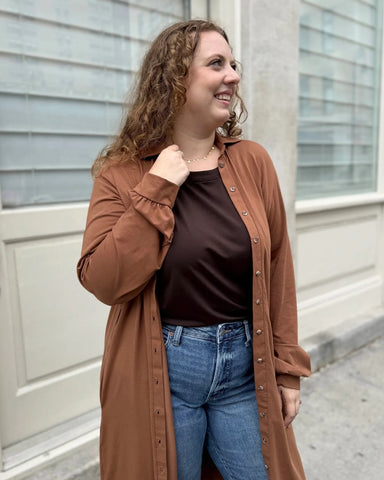 Joa Dress/Cardi - Cacao Brown