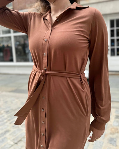 Joa Dress/Cardi - Cacao Brown