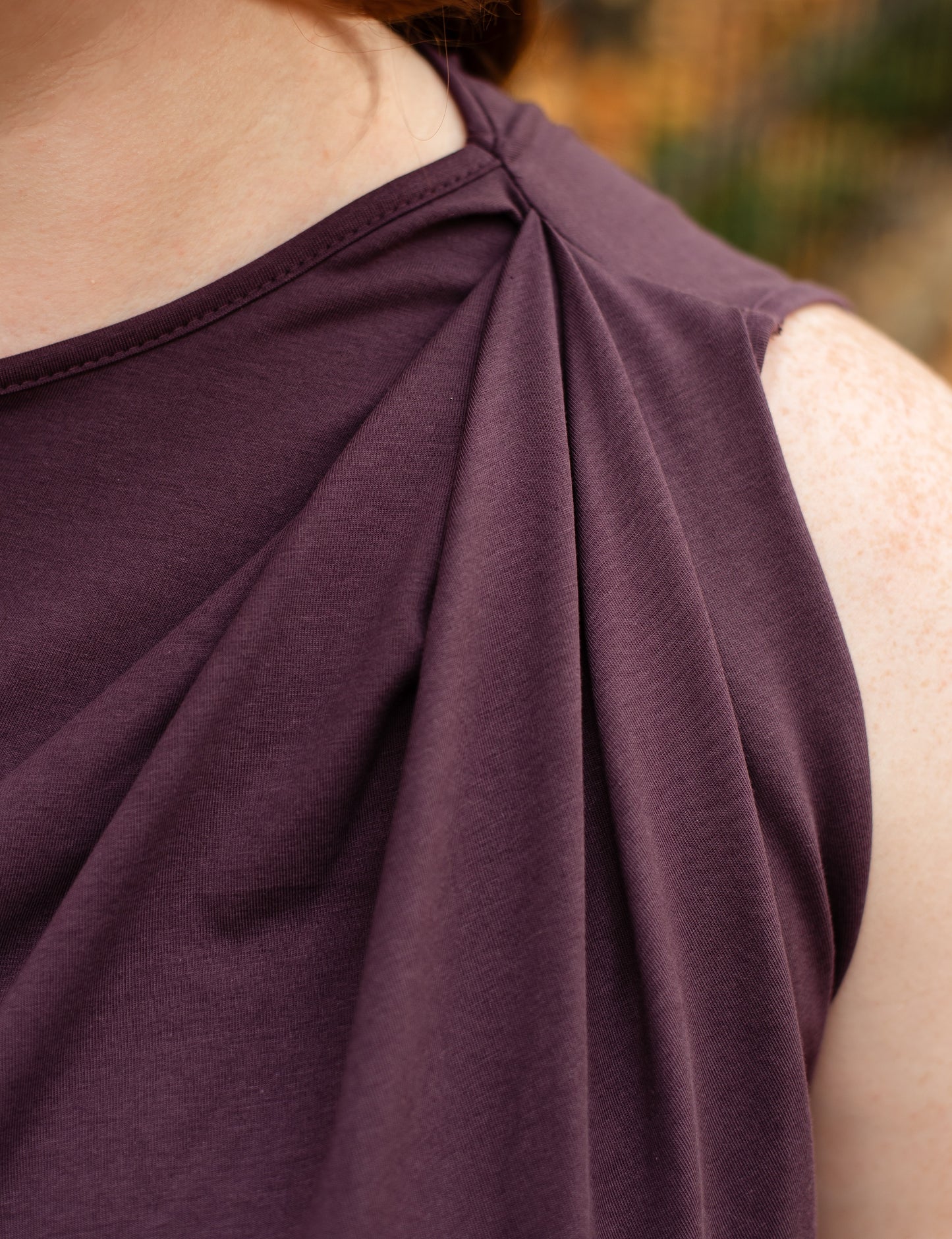 Charli Draped Top - Plum