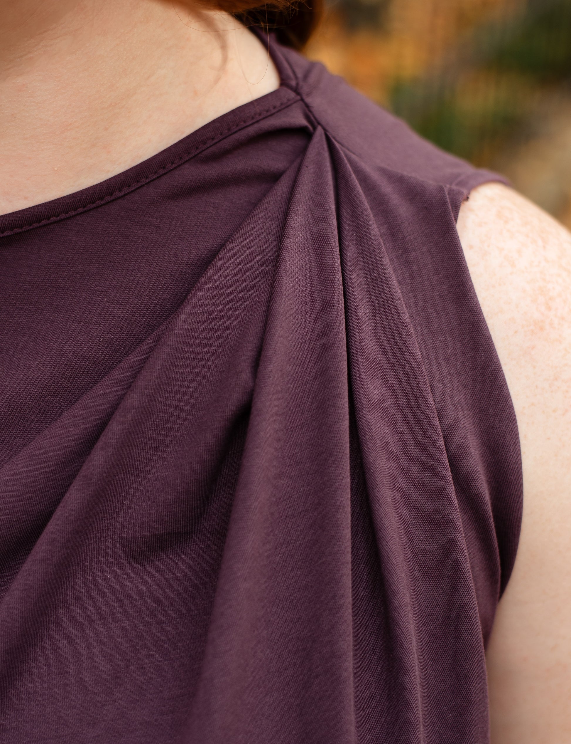 Charli Draped Top - Plum